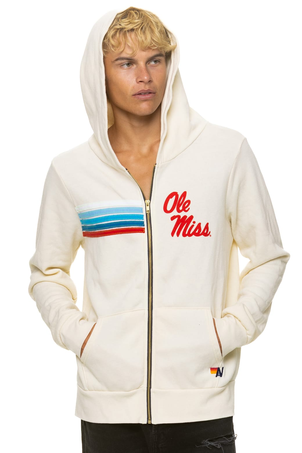 Classic OLE MISS 2026 ZIP HOODIE - VINTAGE WHITE
