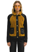 Classic ASPEN SHERPA UNISEX DENIM JACKET - BLACK HONEY