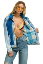 Classic ASPEN SHERPA UNISEX DENIM JACKET - SUPER LIGHT BLUE