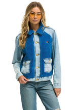 Classic ASPEN SHERPA UNISEX DENIM JACKET - SUPER LIGHT BLUE
