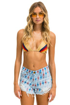 Classic AVIATOR BOLT BOYFRIEND CUTOFF JEAN SHORTS - SUPER LIGHT