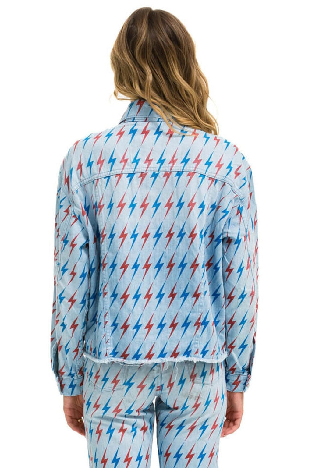 Classic AVIATOR BOLT OVERSIZED CUTOFF DENIM JACKET - SUPER LIGHT