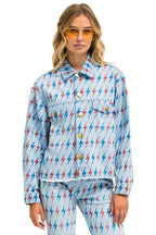 Classic AVIATOR BOLT OVERSIZED CUTOFF DENIM JACKET - SUPER LIGHT