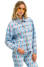 Classic AVIATOR BOLT OVERSIZED CUTOFF DENIM JACKET - SUPER LIGHT