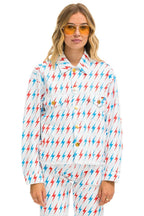 Classic AVIATOR BOLT OVERSIZED CUTOFF DENIM JACKET - WHITE