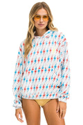 Classic AVIATOR BOLT W BOLT EMBROIDERY RELAXED PULLOVER HOODIE - WHITE USA