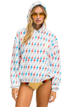 Classic AVIATOR BOLT W BOLT EMBROIDERY RELAXED PULLOVER HOODIE - WHITE USA