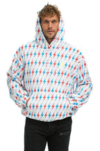 Classic AVIATOR BOLT W BOLT EMBROIDERY RELAXED PULLOVER HOODIE - WHITE USA