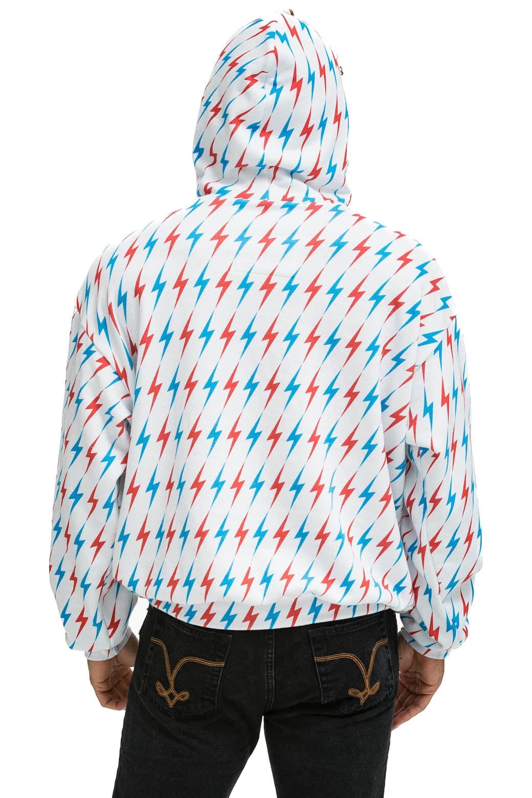 Classic AVIATOR BOLT W BOLT EMBROIDERY RELAXED PULLOVER HOODIE - WHITE USA