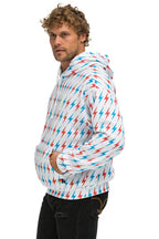 Classic AVIATOR BOLT W BOLT EMBROIDERY RELAXED PULLOVER HOODIE - WHITE USA