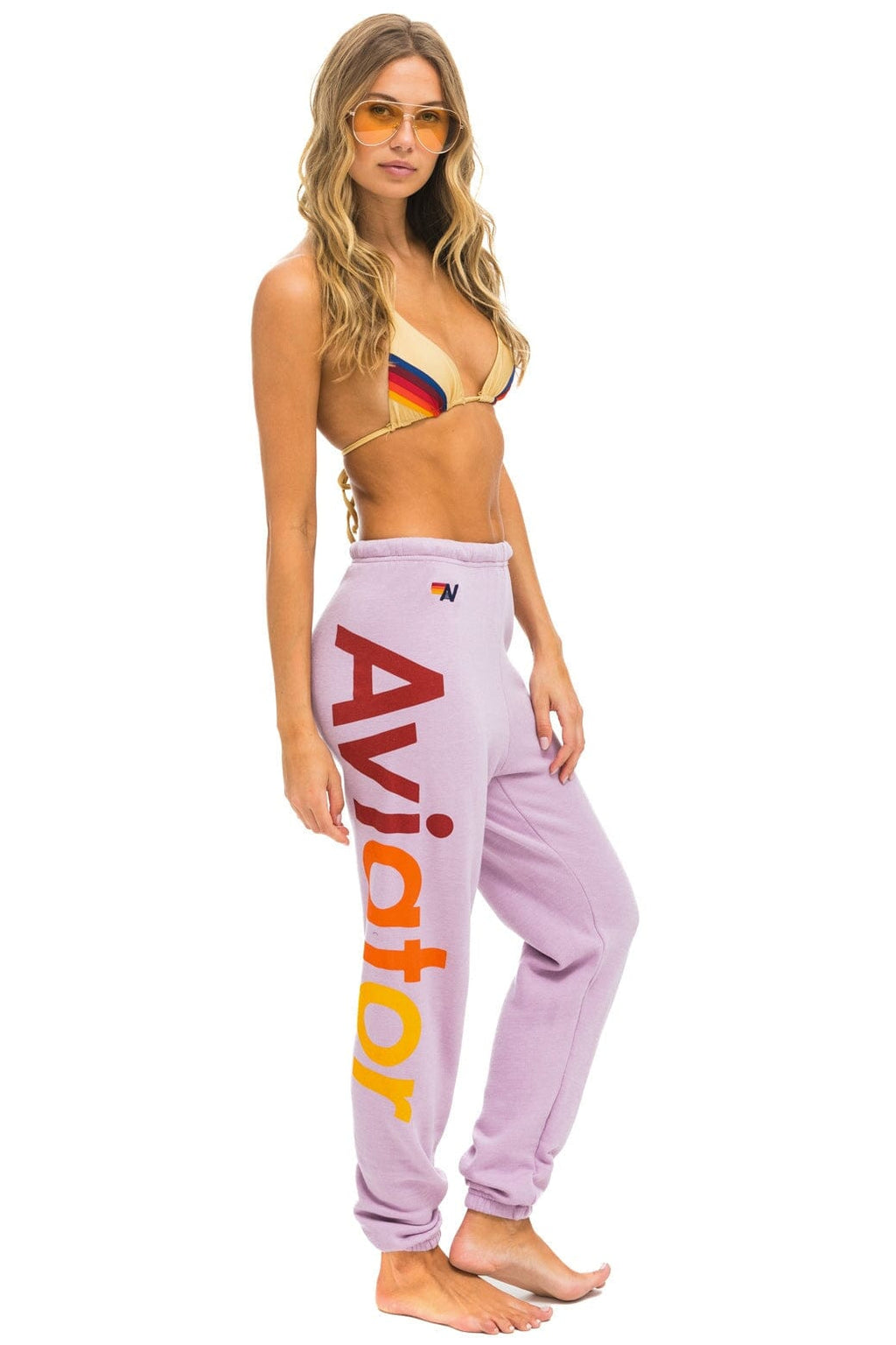Classic AVIATOR NATION 2 SWEATPANTS - MAUVE
