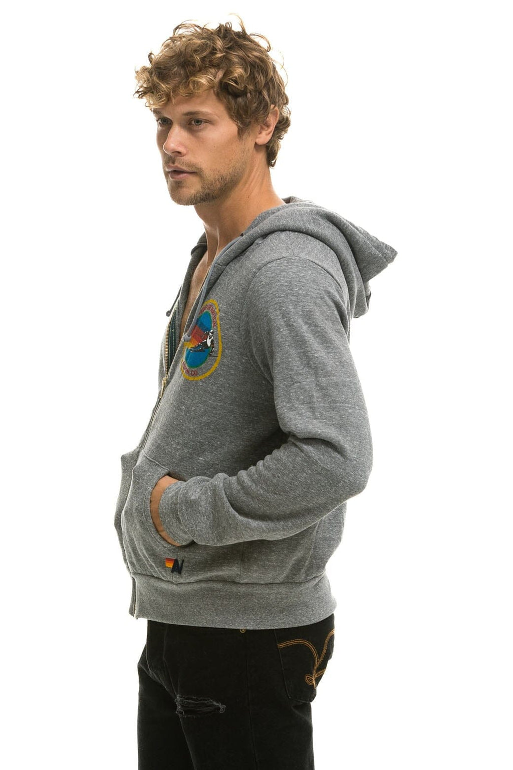 Classic AVIATOR NATION ASPEN HOODIE - HEATHER GREY