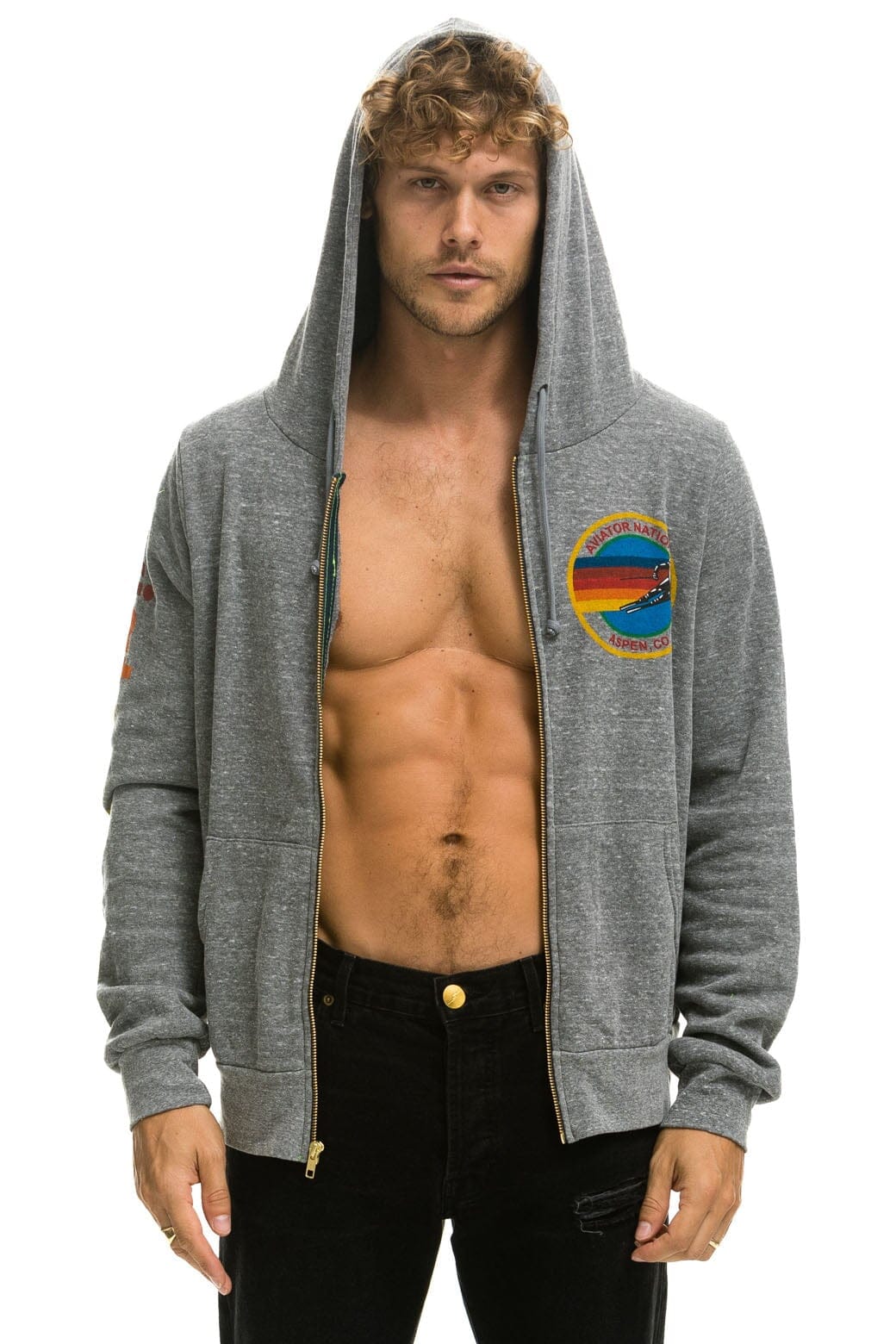 Classic AVIATOR NATION ASPEN HOODIE - HEATHER GREY