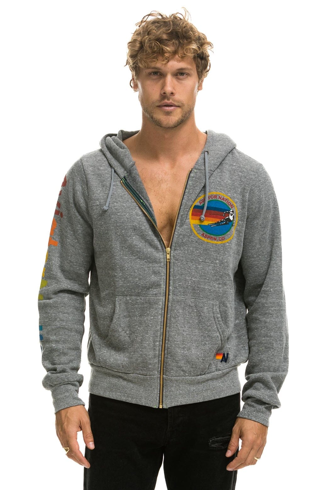 Classic AVIATOR NATION ASPEN HOODIE - HEATHER GREY