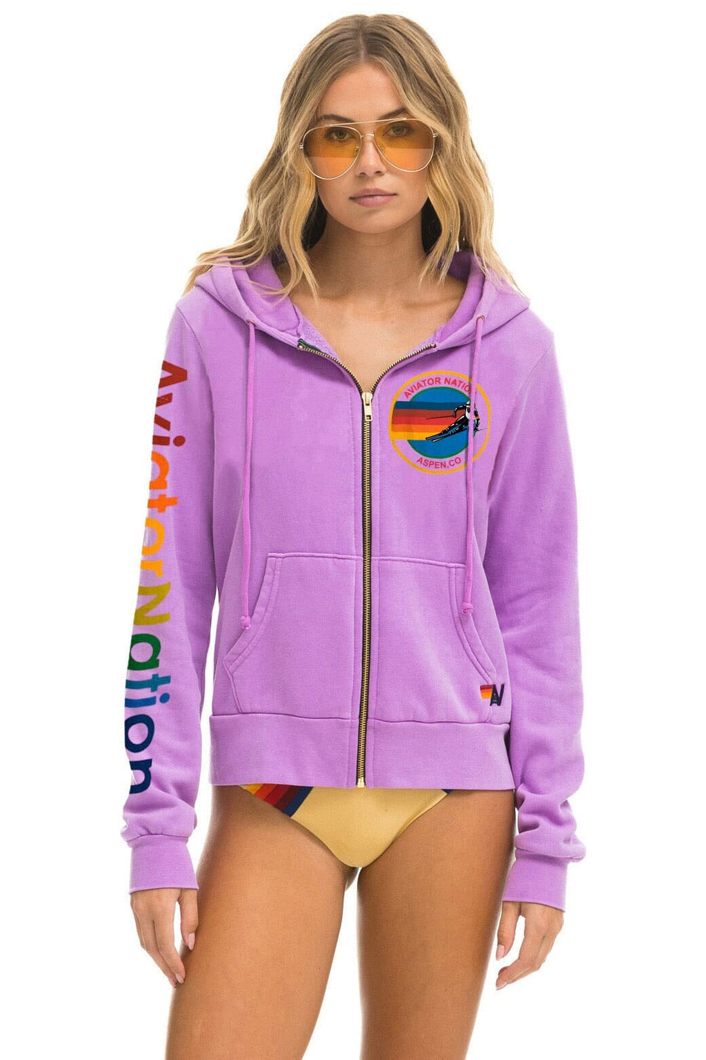 Classic AVIATOR NATION ASPEN HOODIE - NEON PURPLE