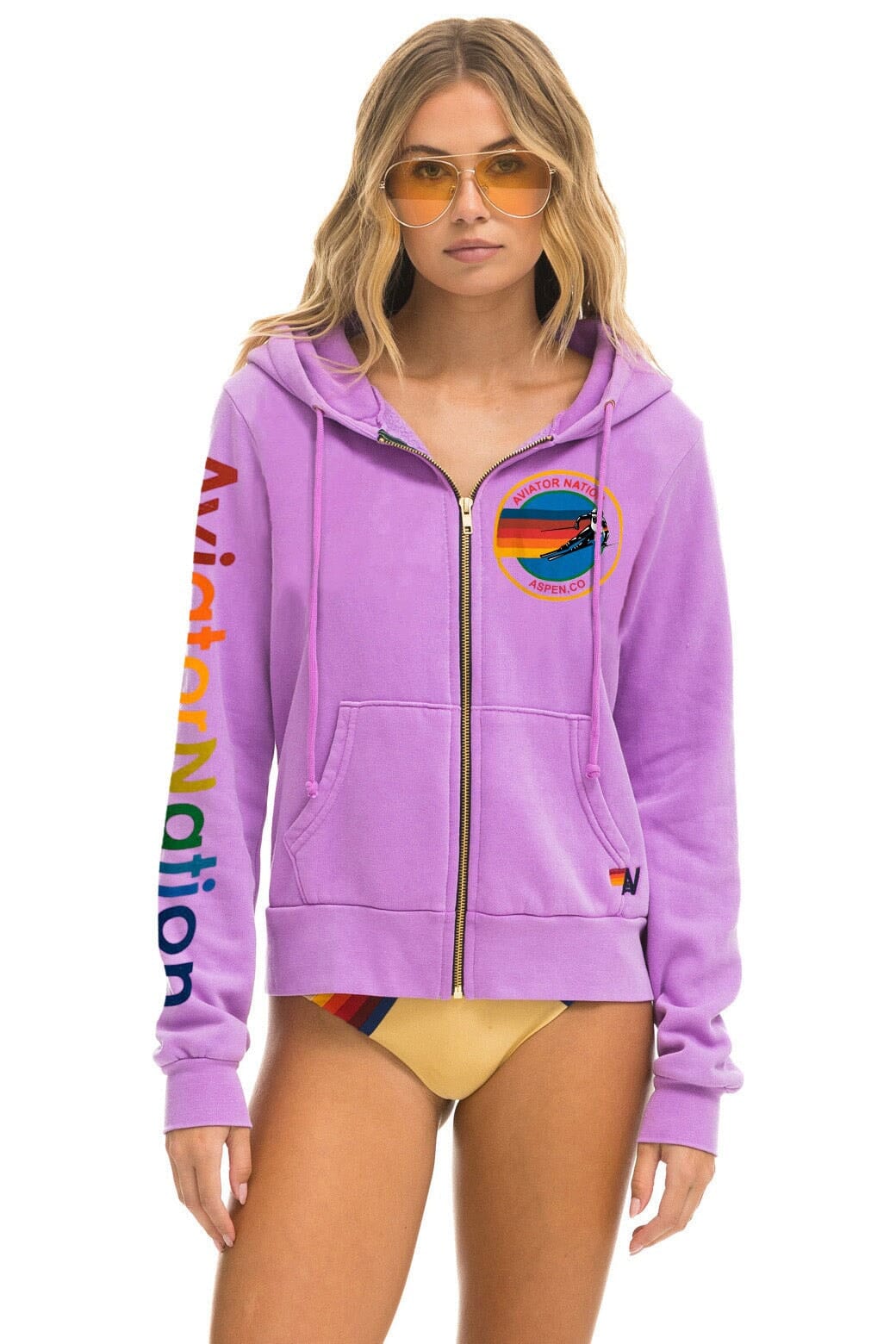 Classic AVIATOR NATION ASPEN HOODIE - NEON PURPLE