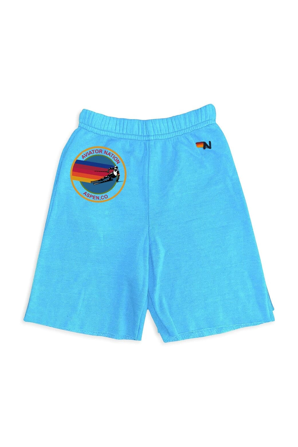 Classic AVIATOR NATION ASPEN KIDS SWEATSHORTS - NEON BLUE