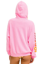 Classic AVIATOR NATION AUSTIN RELAXED PULLOVER HOODIE - NEON PINK