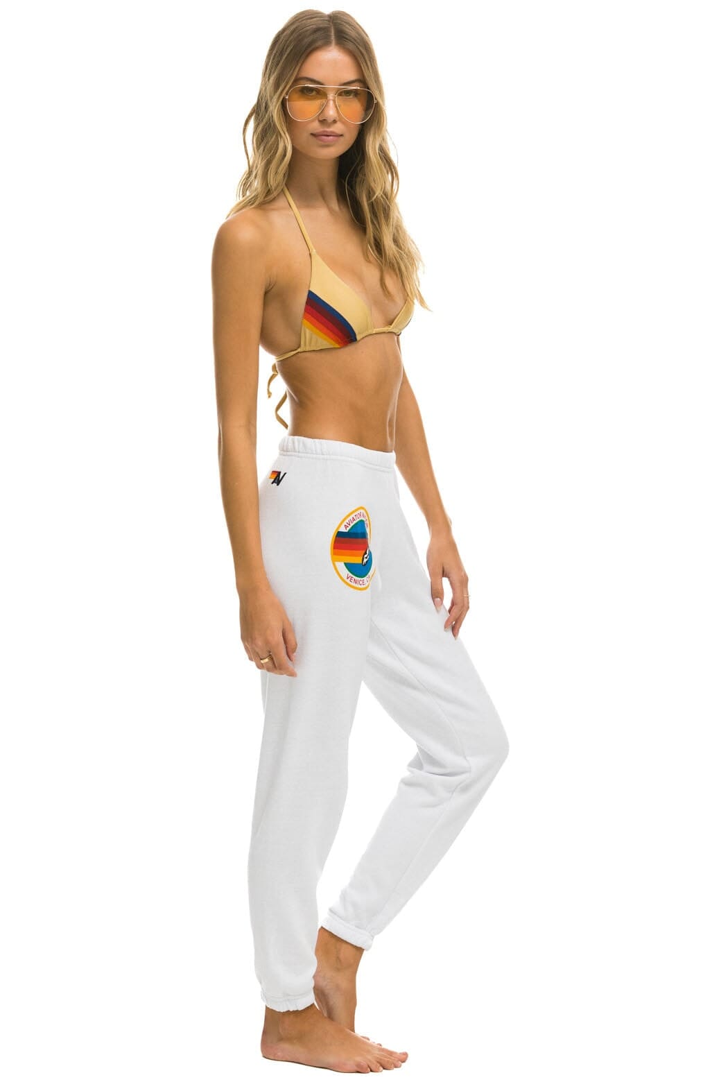 Classic AVIATOR NATION AUSTIN SWEATPANTS - WHITE
