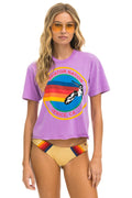 Classic AVIATOR NATION BOYFRIEND TEE - NEON PURPLE