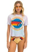 Classic AVIATOR NATION BOYFRIEND TEE - TIE DYE BUBBLEGUM