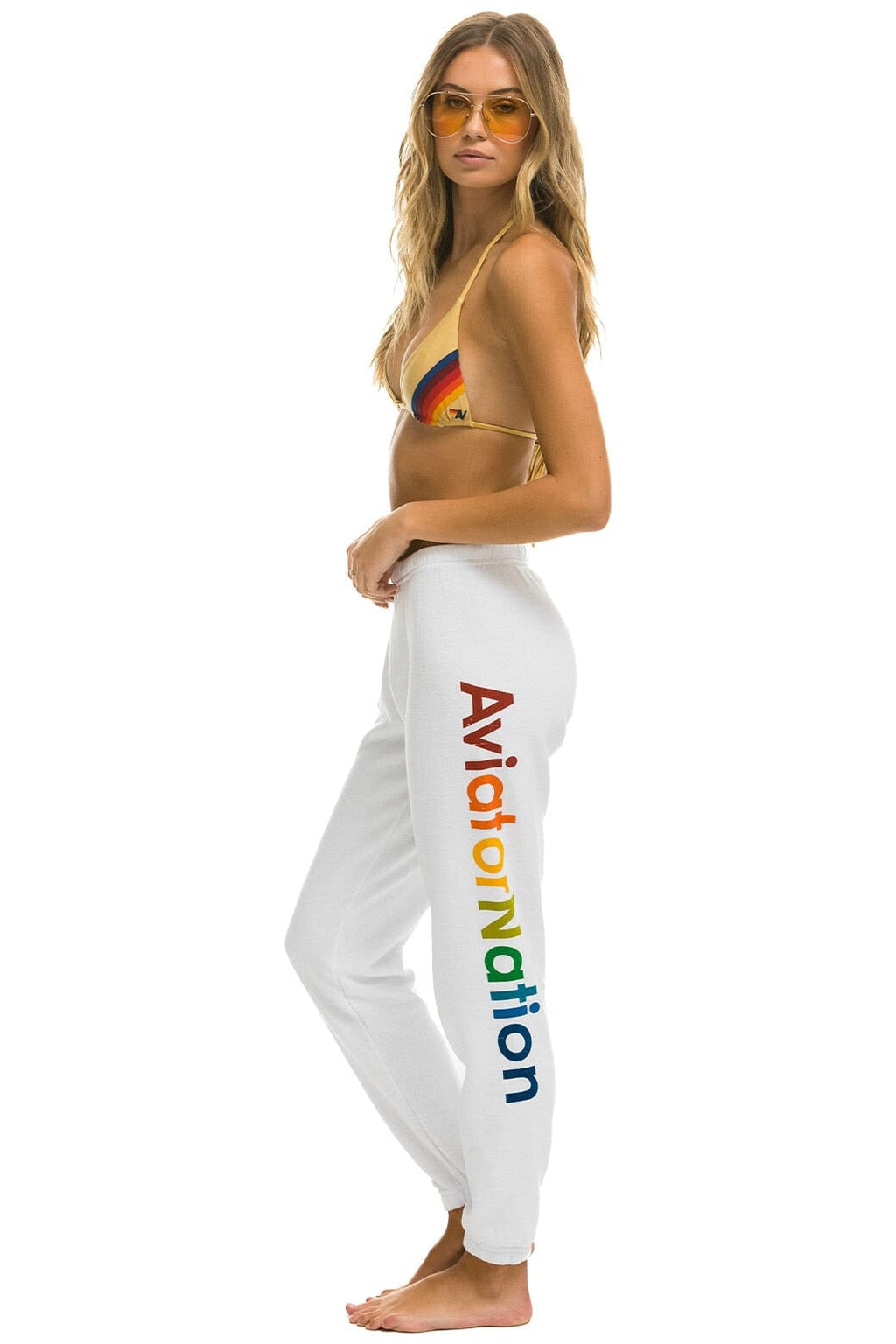 Classic AVIATOR NATION BU - SWEATPANT WHT