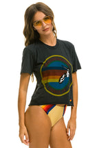Classic AVIATOR NATION HAIGHT ASHBURY BOYFRIEND TEE - CHARCOAL