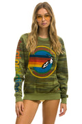 Classic AVIATOR NATION HAMPTONS CREW SWEATSHIRT - CAMO