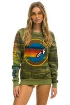 Classic AVIATOR NATION HAMPTONS CREW SWEATSHIRT - CAMO