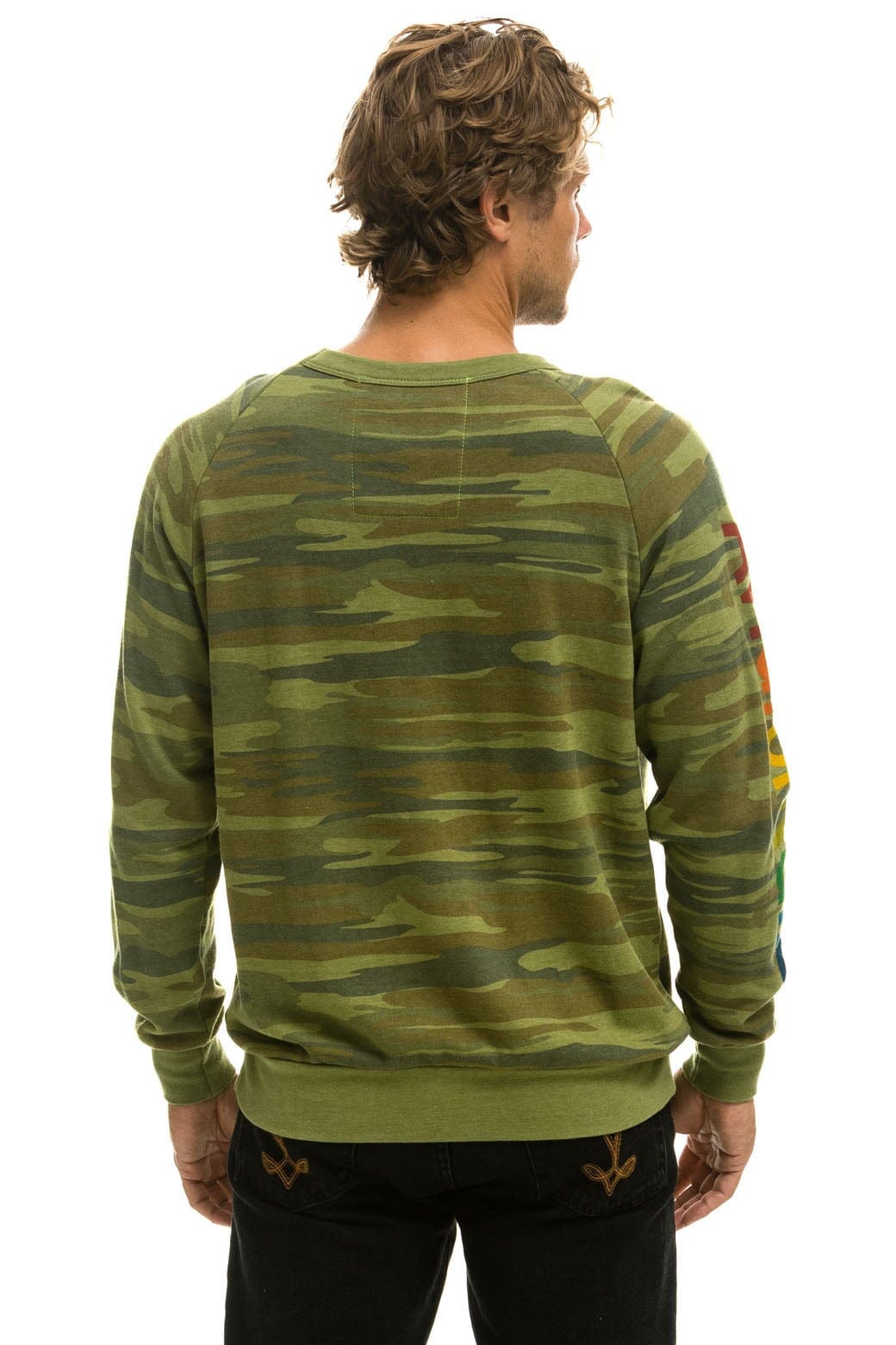 Classic AVIATOR NATION HAMPTONS CREW SWEATSHIRT - CAMO