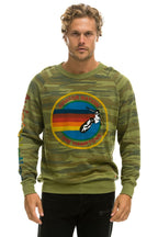 Classic AVIATOR NATION HAMPTONS CREW SWEATSHIRT - CAMO