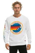 Classic AVIATOR NATION HAMPTONS CREW SWEATSHIRT - WHITE