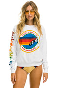 Classic AVIATOR NATION HAMPTONS CREW SWEATSHIRT - WHITE