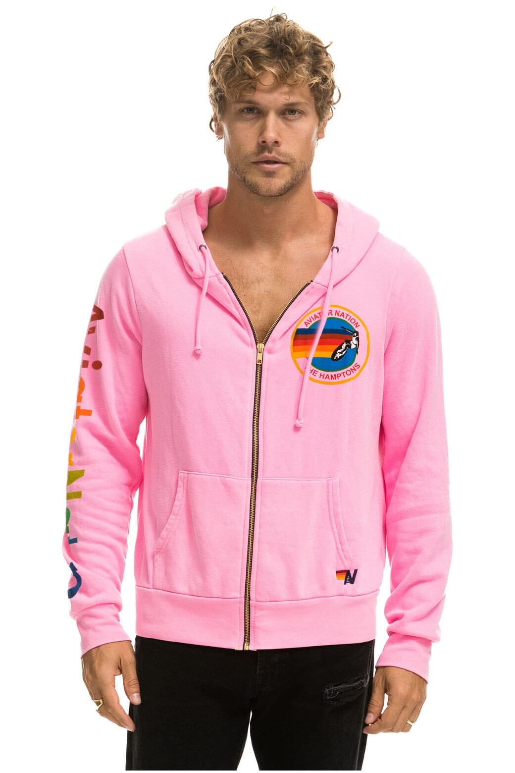 Classic AVIATOR NATION HAMPTONS HOODIE - NEON PINK