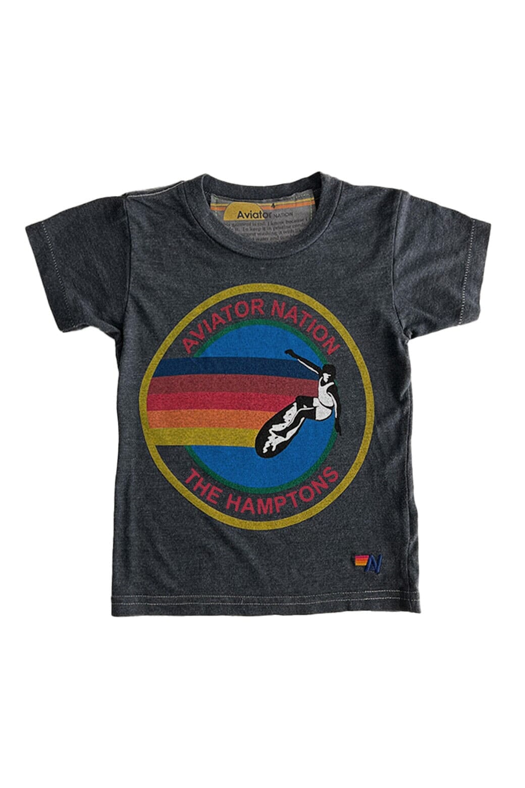 Classic KIDS AVIATOR NATION HAMPTONS TEE - CHARCOAL