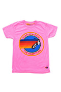 Classic KIDS AVIATOR NATION HAMPTONS TEE - NEON PINK
