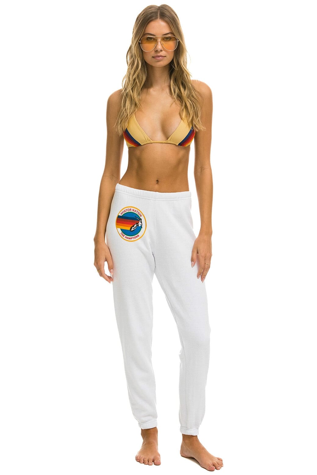 Classic AVIATOR NATION HAMPTONS SWEATPANTS - WHITE
