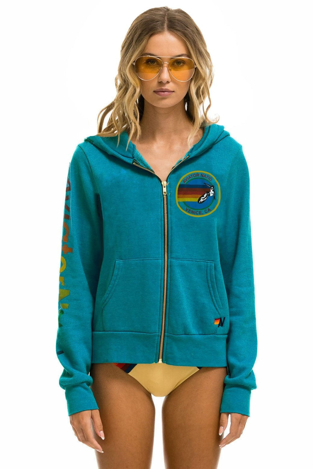 Classic AVIATOR NATION VENICE HOODIE - TEAL
