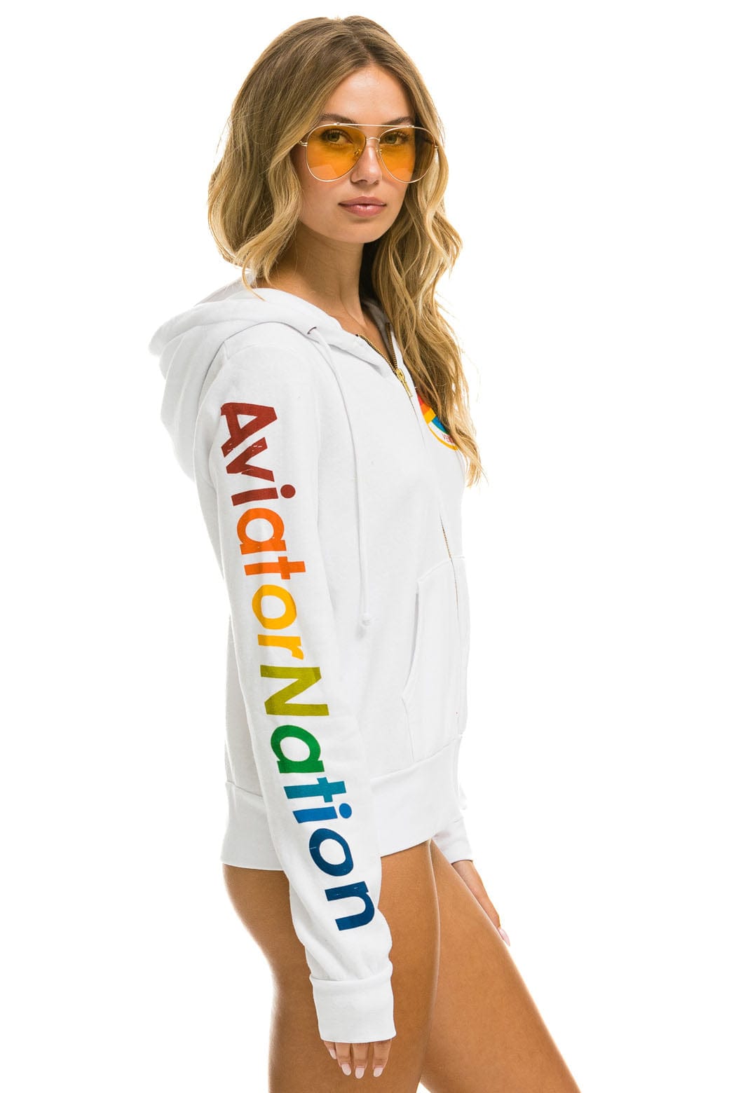 Classic AVIATOR NATION VENICE HOODIE - WHITE