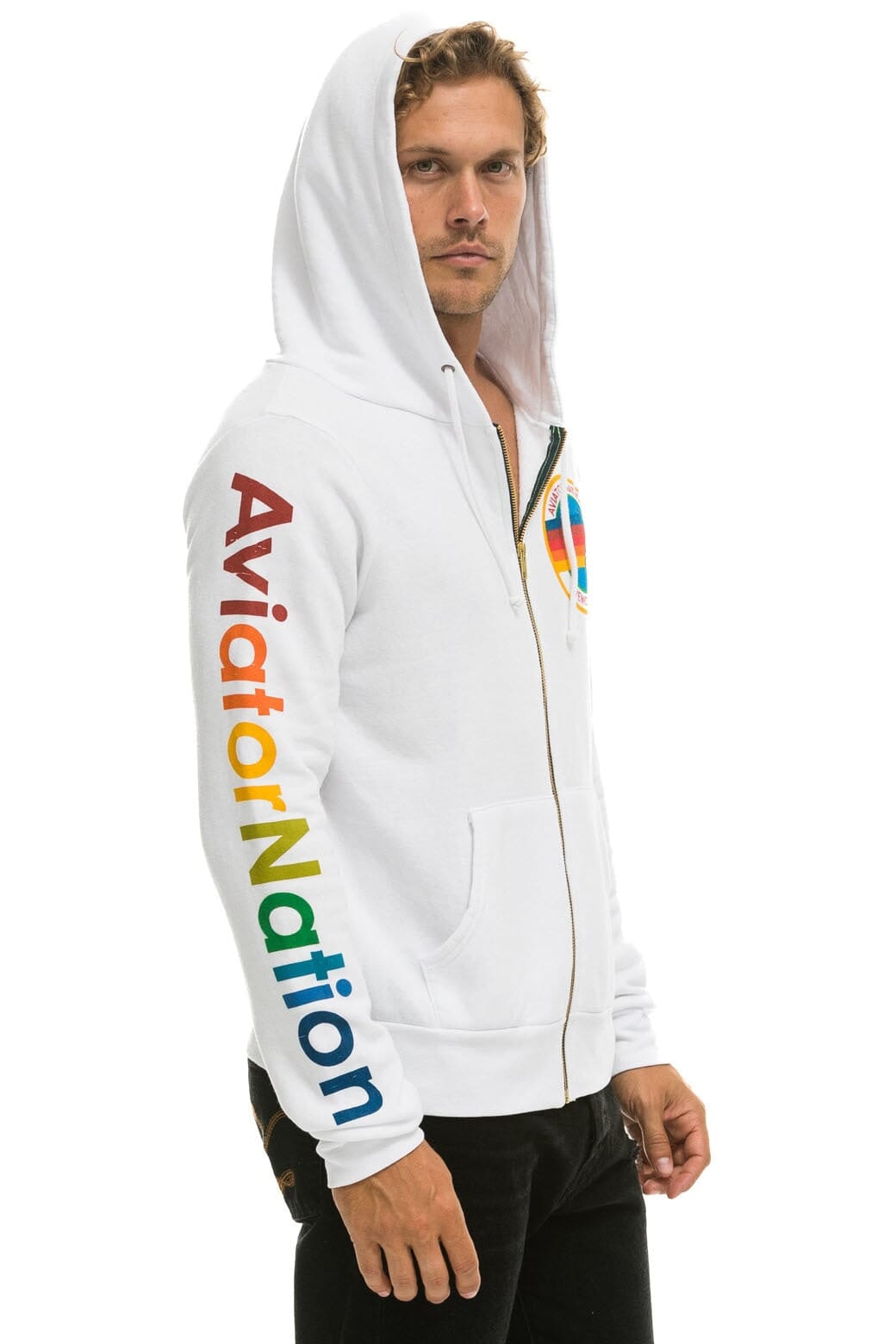 Classic AVIATOR NATION LAGUNA BEACH HOODIE - WHITE