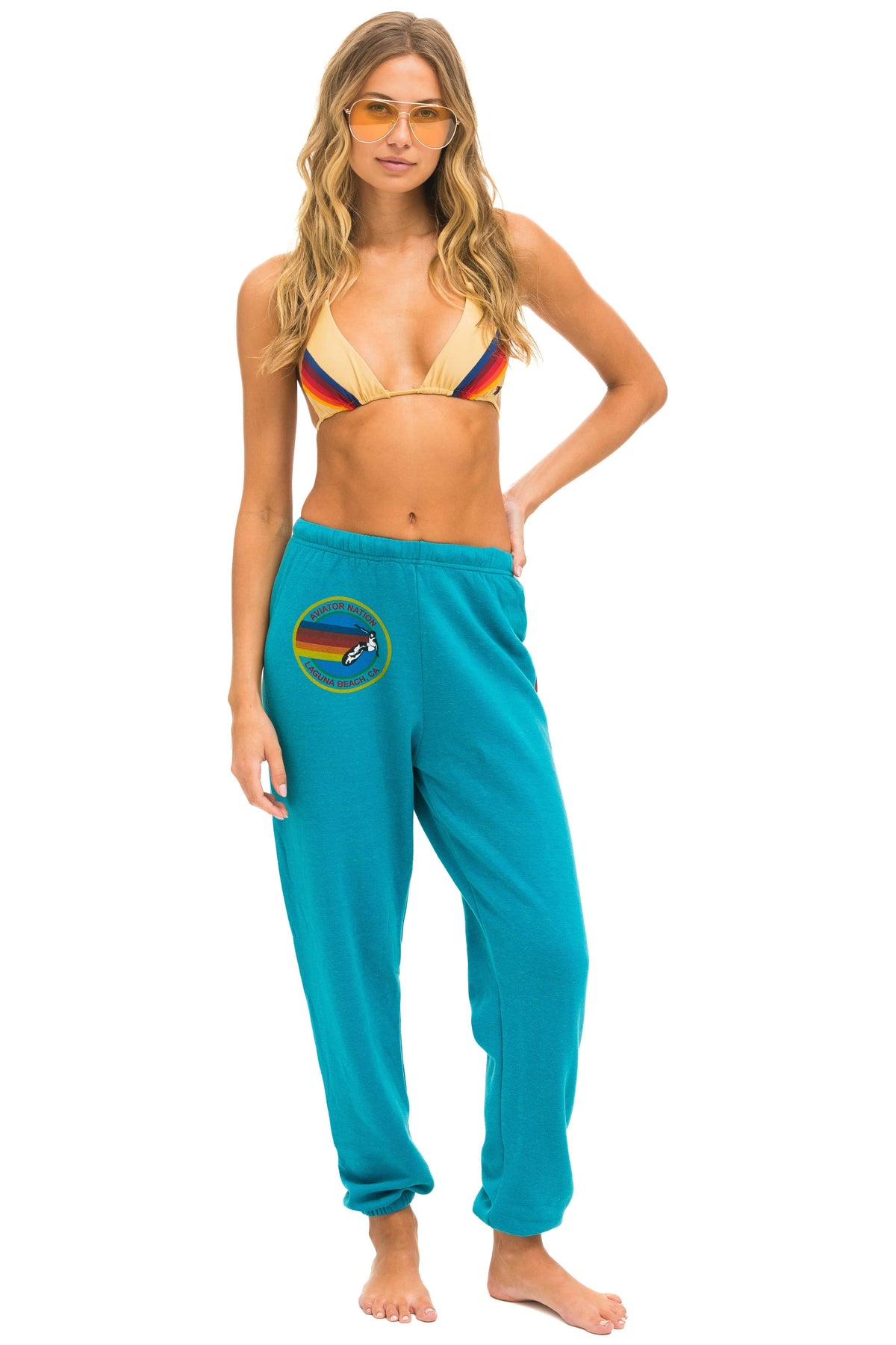 Classic AVIATOR NATION LAGUNA BEACH SWEATPANTS - TEAL