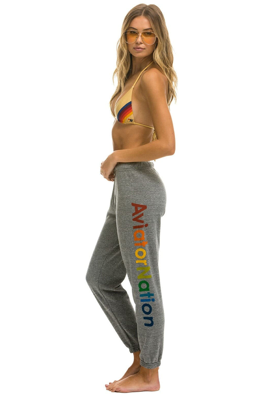 Classic AVIATOR NATION LAS VEGAS SWEATPANTS - HEATHER GREY