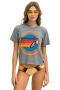 Classic AVIATOR NATION LAS VEGAS BOYFRIEND TEE - HEATHER GREY