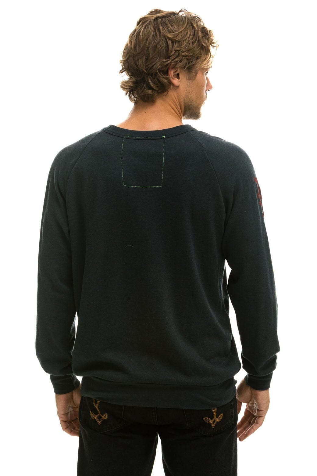 Classic AVIATOR NATION MALIBU CREW SWEATSHIRT - CHARCOAL