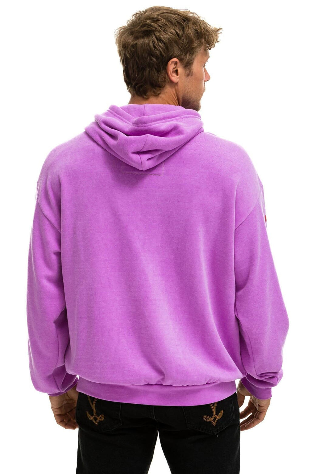 Classic AVIATOR NATION MALIBU RELAXED PULLOVER HOODIE - NEON PURPLE