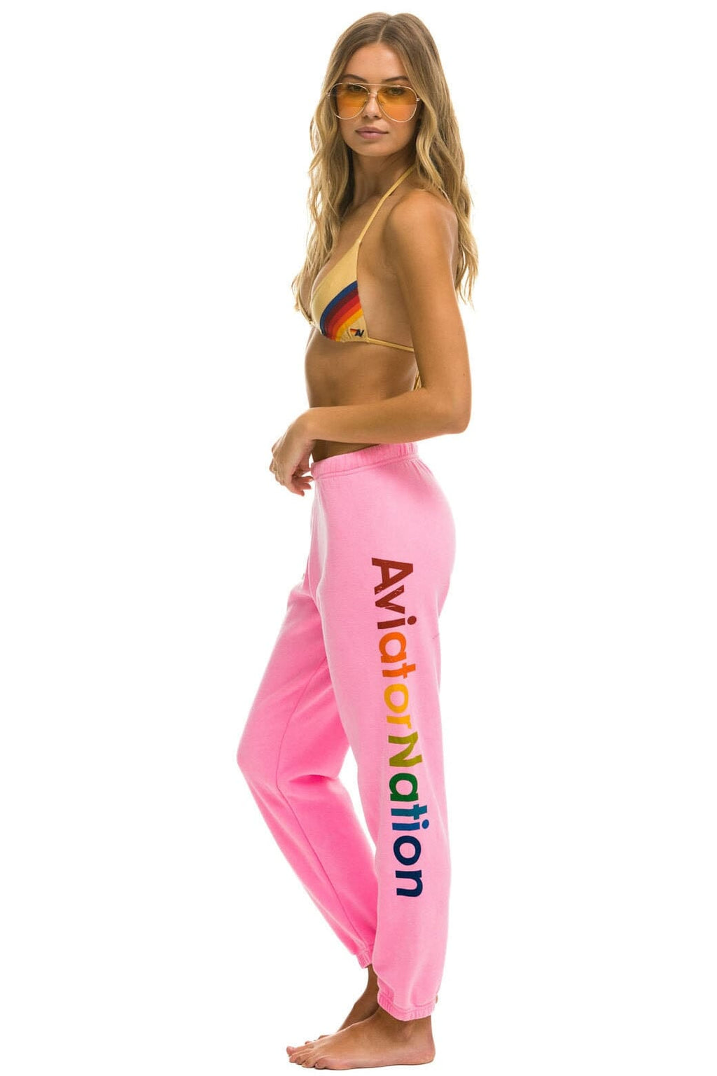 Classic AVIATOR NATION MALIBU SWEATPANT - NEON PINK