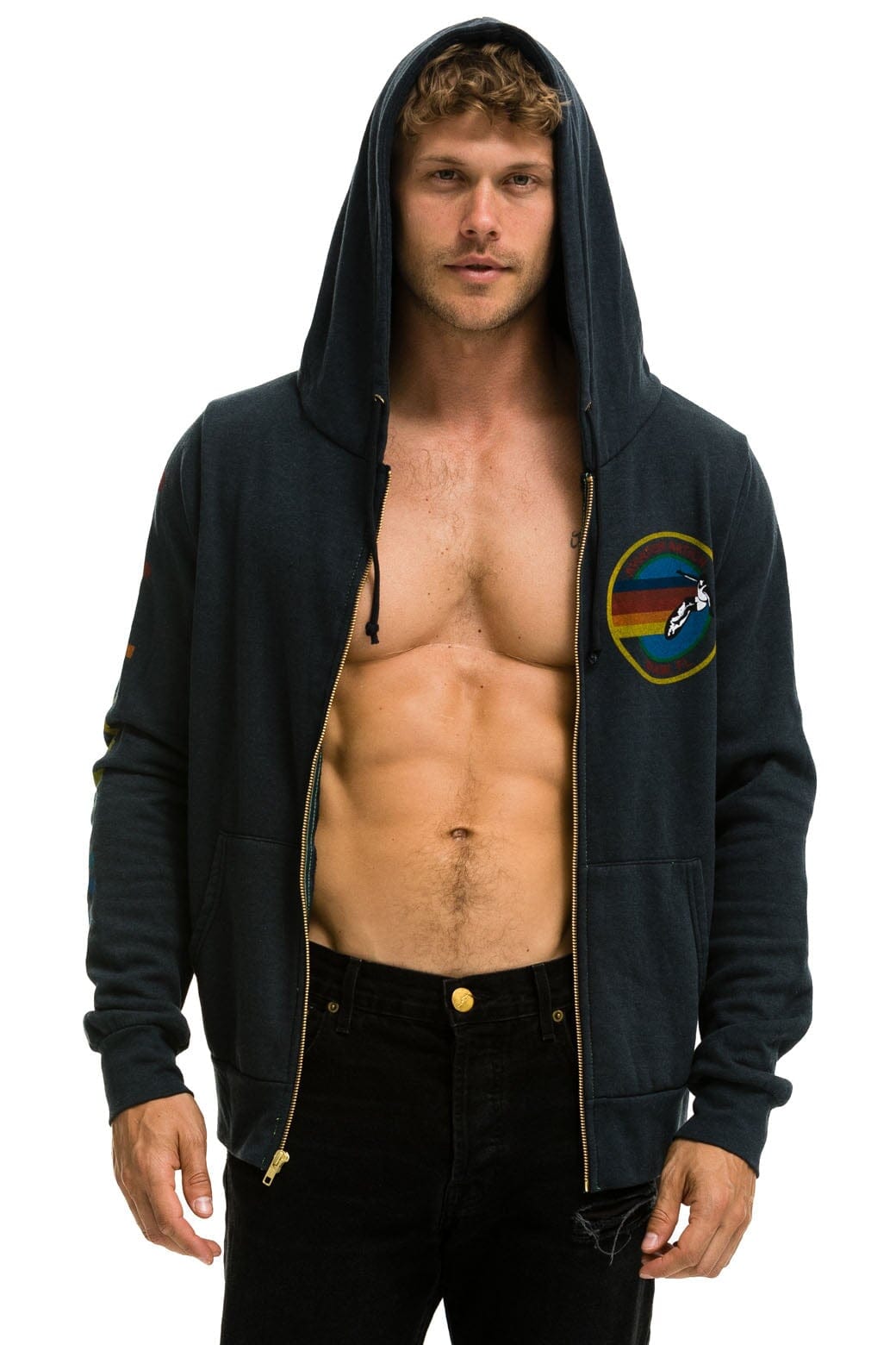 Classic AVIATOR NATION MIAMI HOODIE - CHARCOAL