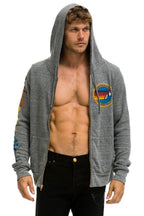 Classic AVIATOR NATION MIAMI HOODIE - HEATHER GREY