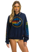 Classic AVIATOR NATION MIAMI RELAXED PULLOVER HOODIE - NAVY
