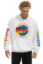 Classic AVIATOR NATION MIAMI RELAXED PULLOVER HOODIE - WHITE